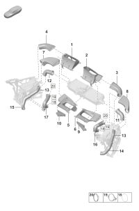992145333-PORSCHE CAYENNEAIR DUCT CENTRE