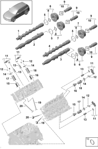 9A710900310-Porsche cayenne camshaft: