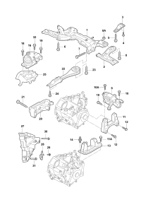 6RD199555-Mounting, transaxle
