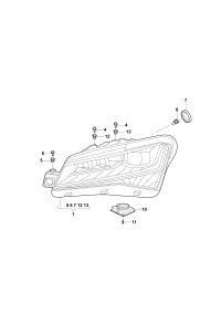 3VD941017D-LED HEADLIGHT/718 BOXTER