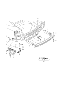 8K0807331B-Bracket, bumper frame member