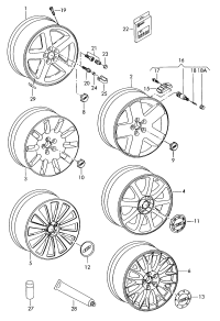 4E0601025M-Wheel rim-aluminium alloy
