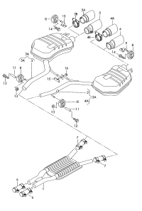4E0253409J-Muffler ctr