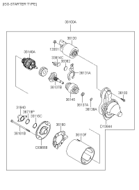 361002B302-STARTER12V 13T 1.4KWTOY CAMRY 4 CYL