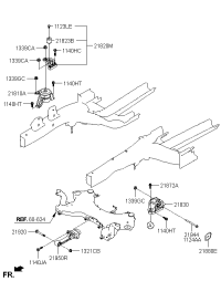 21950F8000-Bracket assy-roll rod