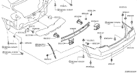 850222FJ0H-BUMPER SET REAR SEDAN