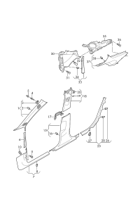 8W8868203A4PK-A- pillar garnish