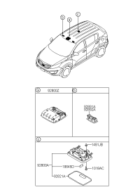 928501X000ED-LAMP ASSY-ROOM