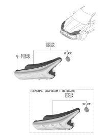 92101L6100-LAMP ASSY-HEAD,LH