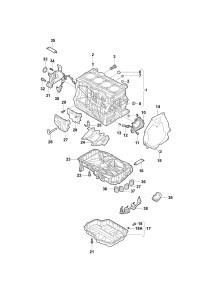04E103600F-Piece-oil pan lwr