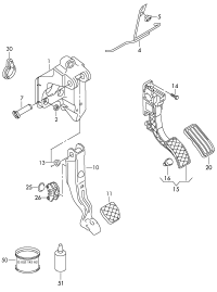 6RD721115B-Bracket, pedal
