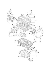 04E103600P-Piece-oil pan lwr