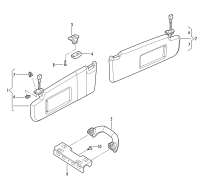 3B085756382V-Cover visor bracket ti black