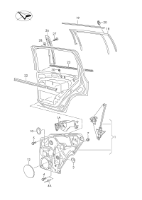 WINDOW REGULATOR LH RER-TIGUAN