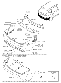 957001D3003D-ULTRASONIC SENSOR ASSY - BACK WARNING SYSTEM