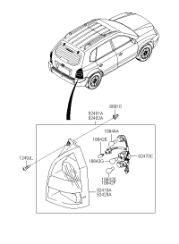 924202E100-LENS & HSG-RR COMB LAMP RH