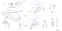 D8700ED50A-LOCK SET-STEERING