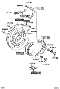 SPRING, TENSION, NO.1(FOR PARKING BRAKE SHOE RETURN)