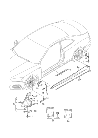 8W6853887-PASSENGER SIDE WING MIRROR COVER