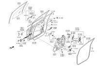 824011D011-REGULATOR ASSY-FR DR WDO LH