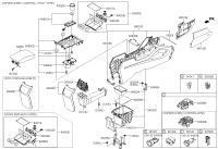 84629F8000-Bracket assy-rr console upr mtg fr