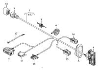 1J0959383B-Cap & seal, flat contact attachment control unit