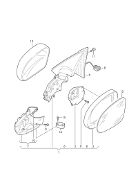 5N0857537GRU-Mirror cover