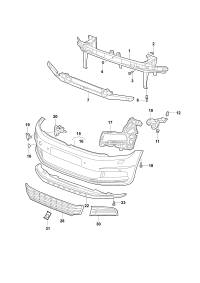 56D807109D-Reinforcement, for bumper mounting