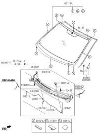 861104X000-GLASS ASSY-WINDSHIELD