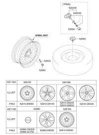 52910D8100-Wheel assy-aluminium