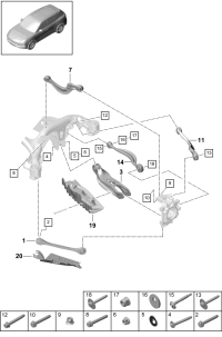 958505291D-PORSCHE NEW CARRERA CONTRL ARM