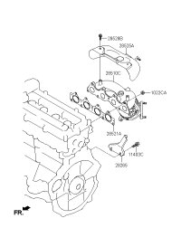 285102E390-MANIFOLD CATALYTIC ASSY-EXH