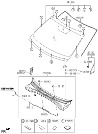 86110D8030-GLASS ASSY-WINDSHIELD