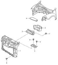 5C5805588AD-Bracket assy-cowl, w/coolant cooler