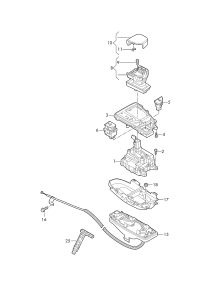 4M1713139F-Piece-shift lever upr