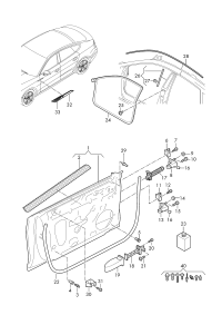 8W8831051D-Door assy-rr, lh