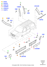7L7Z16A039APTM-MOULDING ASSY-DRIP RAIL LH