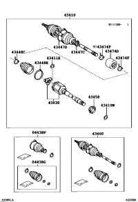 044270E050-BOOT KIT, FRONT DRIVE SHAFT, IN & OUTBOARD, RH/LH