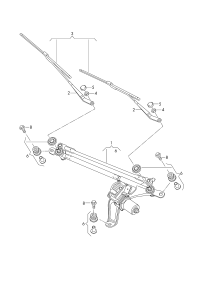 8W6955023B-Holder, w/wiper motor