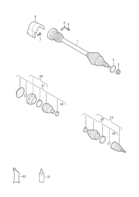 2QD407272B-Swing shaft with cv joint
