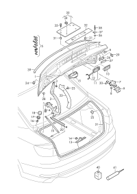 8W6827025C-Cover, rr. hatch