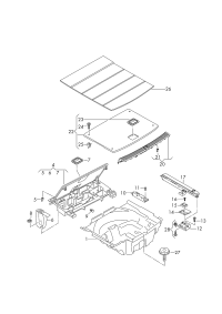 8W8864483C-Trim, rear end panel