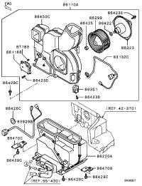 MR315029-BLOWER ASSY,RR HEATER
