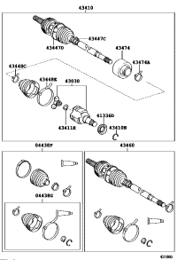 4234502400-CLAMP, RR DRIVE