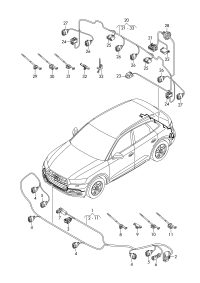 80A971095R-Harness, bumper