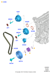 CJ5Z6256A-Gear, camshaft drive