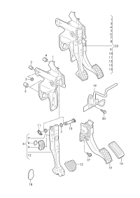5Q0721131A-Cover, brake pedal cover
