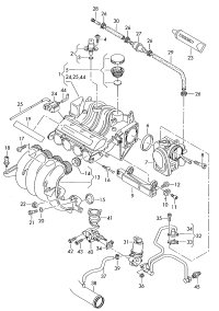 06A133203EM-Fitting-air intake pipe upr