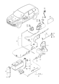 7P0971225C-WIRING HARNESS-BATTERY POSITIV