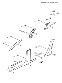 9022982-Garnish, center pillar, lower